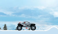 Course de voiture de sport de neige