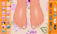 Design de unha do dedo do pé