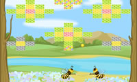 Las abejas jugar ladrillos
