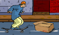 Boy skateboard straat