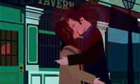 Bella e Edward se beijando