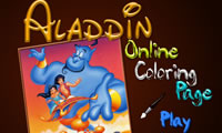 Princesse d'Aladdin à colorier