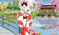 Jardín japonés Geisha Dress Up