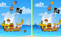 Vinden het piratenschip verschil